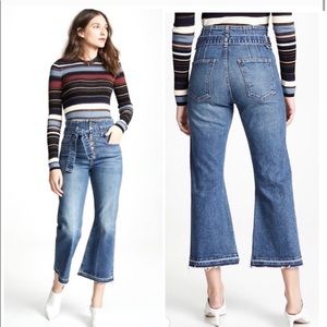 Veronica Beard Marlene Corset Cropped Jeans